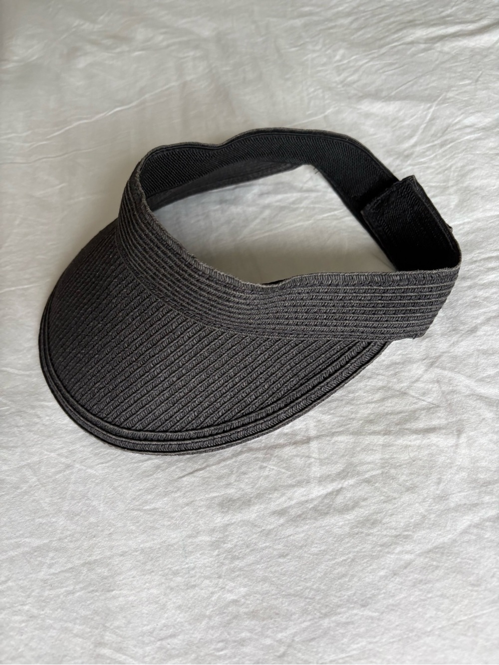Black Ribbed Sun Visor - Picture 3 of 5